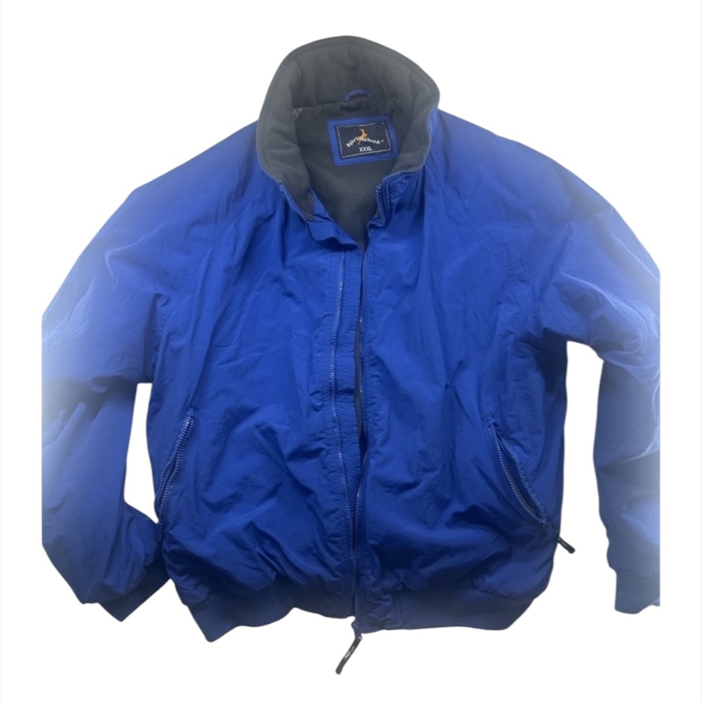 Springbok Blue Fleece Jacket Men's‎ Size 3XL  Full Zip Soft Warm Casual Outdoor
